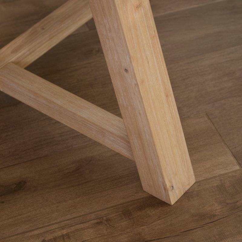 Round Solid Wood Dining Table, Natural