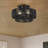 Asllan 3 Light Black Large Semi-flush