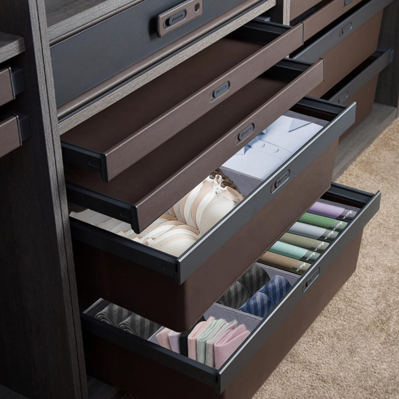6 Pack Clothes Drawer Organisers, Foldable Drawer Dividers For Closet Organizer, Storage Box For Clothes,Underwear, Socks, Bras, Scarves, Ties