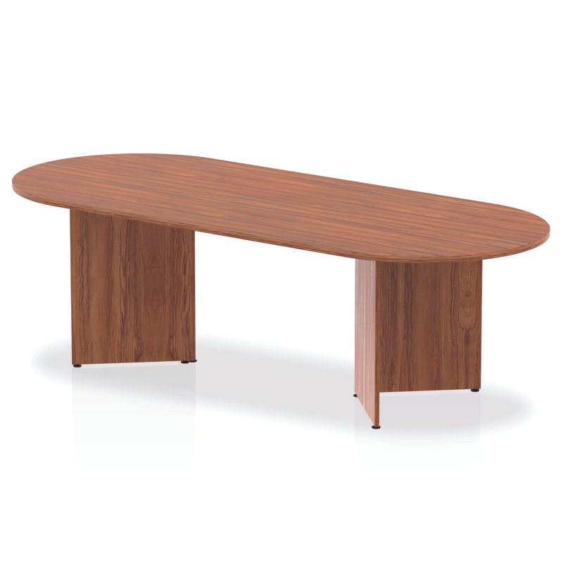 Kyvan Rectangle Conference Table, Walnut Brown, 73cm H x 240cm L x 100cm D