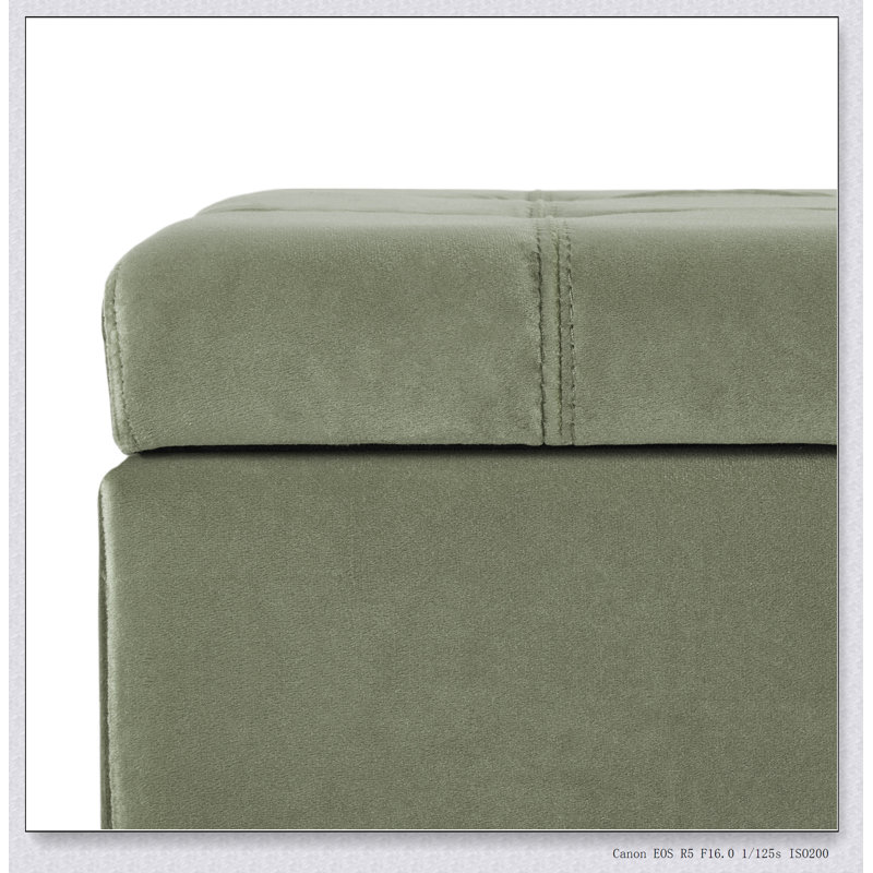 OTTOMAN DE RANGEMENT, Vert pâle