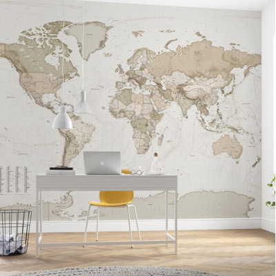 Gasaway Earth Map 2.5m x 3.5m Matte Mural