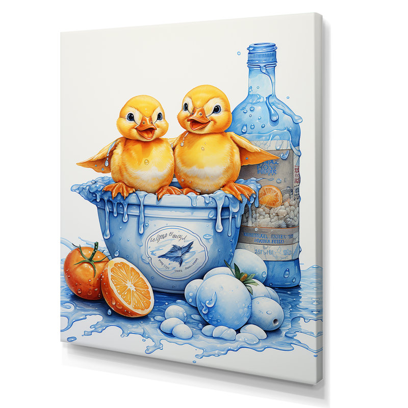 Laundry Dancing Duck Detergent 1 - Art mural, H 44 po x l 34 po x P 1,5 po