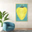 Jaune vif comestible, jaune sarcelle moderne - peinture encadrée-72476934-72476936