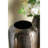 7X7x17" Aluminum Layered Chisel Oval Vase