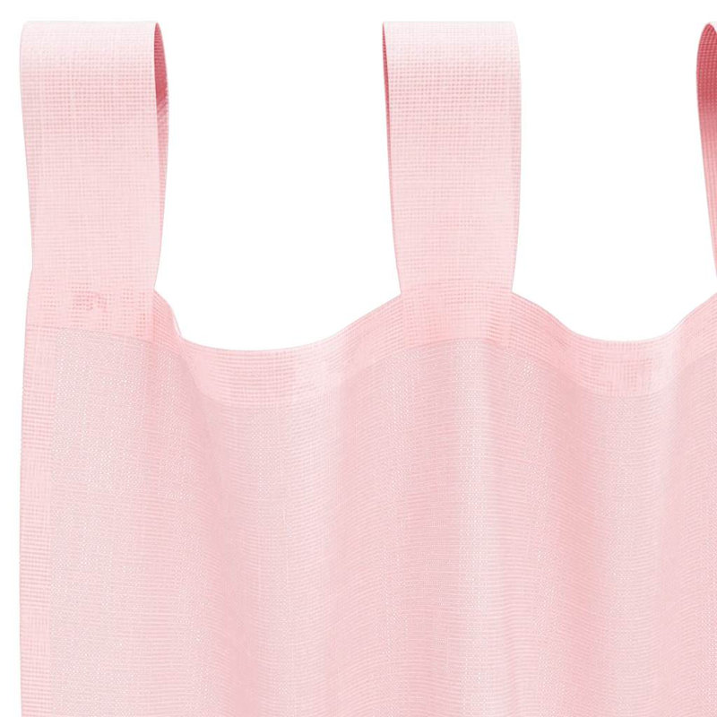 Semi Sheer Curtain Pair, Light Pink, 140cm Width x 245cm Drop