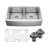 Karran 16-Gauge Stainless Steel 36'' X 22-1/4'' 50/50 Double Bowl Farmhouse Apron Kitchen Sink Kit
