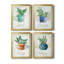 Basilic en pot - ensemble de 4 peintures sur toile encadrées-1359866995-1359867004