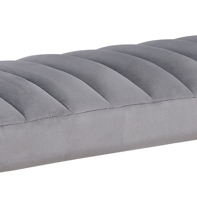 1pc gris noir banc salle à manger tissu de velours tissu d'ameublement de salle à manger meubles en bois