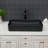 24"X13.5" Black Ceramic Rectangular Vessel Bathroom Sink