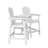 Wolak HDPE Outdoor Adirondack Chair Set With Detachable Tray-920299644