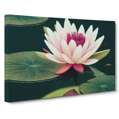 Breathtaking Water Lily Flower - Wrapped Canvas
