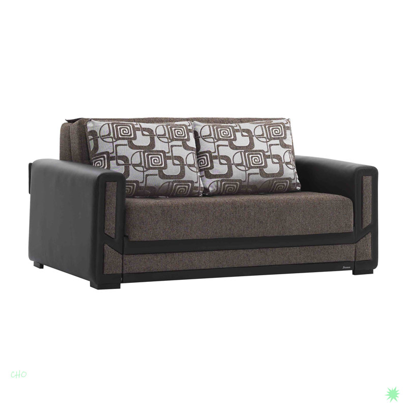 Causeuse convertible avec rangement Primenest Plusecraftmax Collection, Brun
