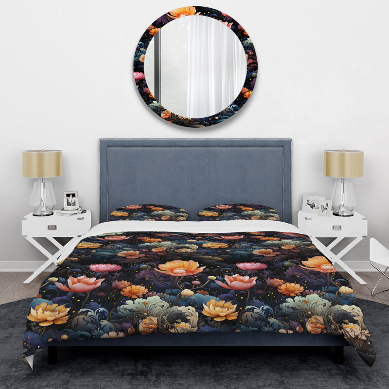 Ensemble de housse de couette Mauchi, Housse de couette simple + 1 taie décorative stan