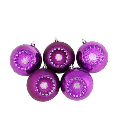 Ornement en forme de boule de Noël incassable rétro réflecteur