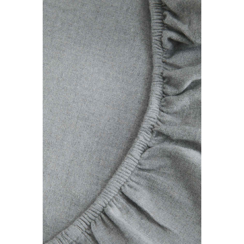 Flannel Marl Sheet Set, Full Sheet Set, Silver