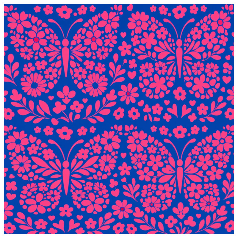 Couvertures papillon à motif floral, L 50 po x H 60 po