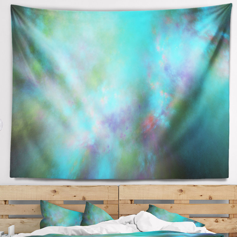 Tapisserie bleu ciel abstract perfect starry, H 32 po x l 39 po