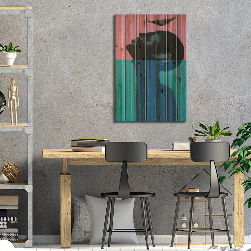 Eurydice «Drowning Vol volontaire II sur bois» par VCalvento, H 26 po x l 18 po x P 1,5 po
