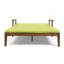 Chaise longue double avec roulettes et accoudoirs en bois-2086702061