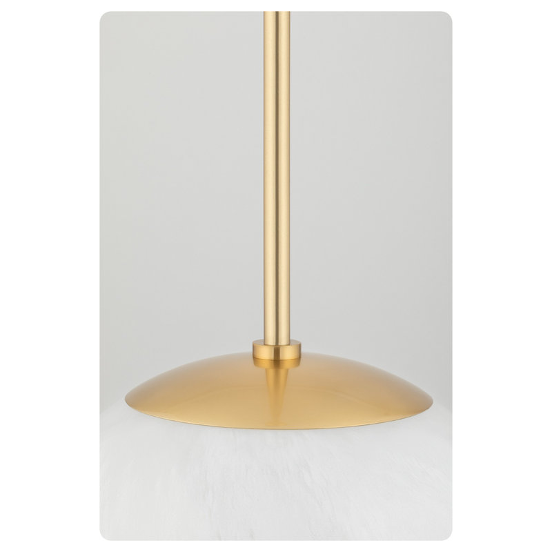 Burlington 1 Light Pendant - Aged Brass, 12" Diameter, Aged Brass