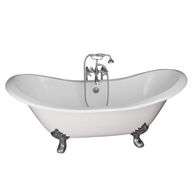 72'' x 30'' Soaking Cast Iron Bathtub