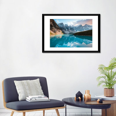 « moraine lake panoramique, canada », reproduction de photo sur toile