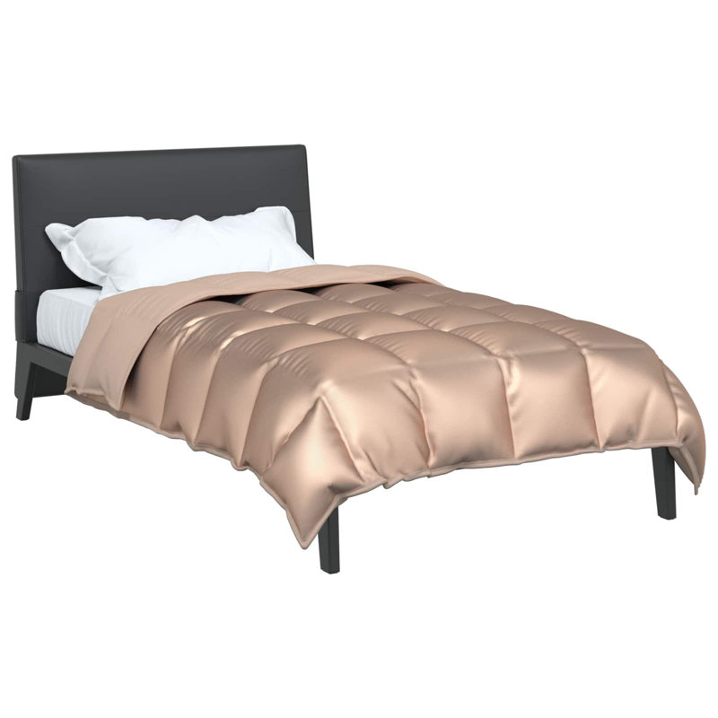  Winter Duvet Gold 220 X 140 Cm Satin And Microfiber, Single