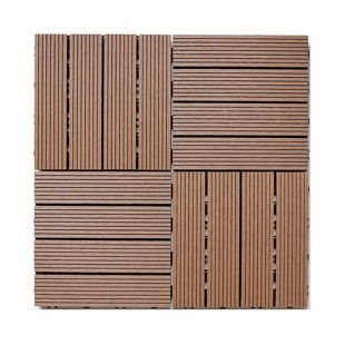 Carreau de terrasse en composite pour l'extérieur 11,8 po x 11,8 po (ensemble de 11)