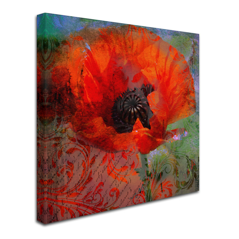 'Tea and Memories' Graphic Art Print on Wrapped Canvas, 18" H x 18" W