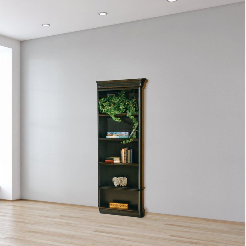 Adjustable Brown Wood 79" Tall Bookcase