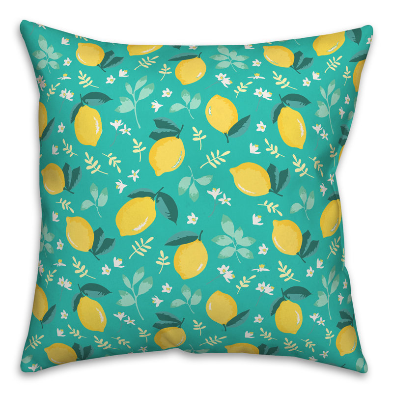  Lemon Square Pillow Cover & Insert