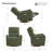 Modern Nursery Glider Recliner With Power Recline, USB & Type-C Charge, Side Pocket, And Solid Wood Swivel Base-1820164329
