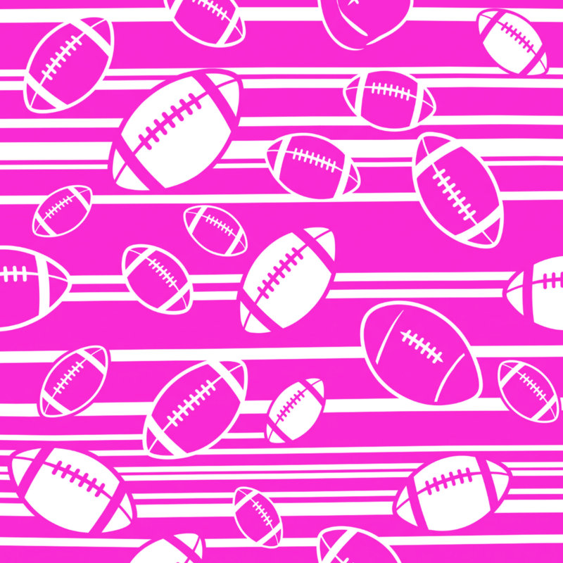 Couvertures rayées de football, L 60 po x H 80 po, Rose foncé / blanc