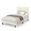 Lit plateforme tapissier très grand avec tête de lit en tissu, antidérapant et silencieux-373235045-373235065