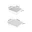 Ensemble de boîte de rangement durable (4 pièces), gris, petit: 8,9 x 11,2 x 3,5 pouces (5,3 pte) | Grand: 8,9 x 11,2 x 2,0 pouces (2,4 pte) | 100% plastique, va au lave-vaisselle et au micro-ondes (jusqu'à 203 ° F), va au congélateur (jusqu'à -13 ° F)