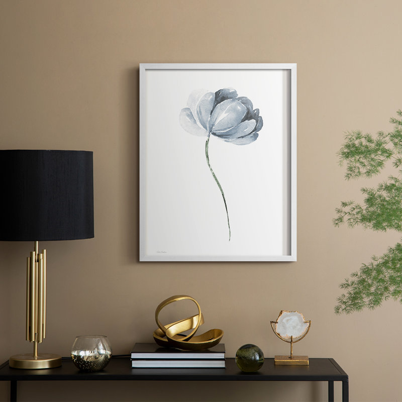 "Tulipe I", H 11 po x l 9 po, Blanc