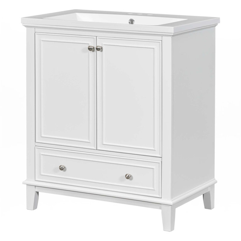 Meuble-lavabo 30 po avec lavabo, Blanc