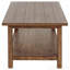 Table basse en bois brun vieilli avec tablette