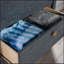Commode, finition bleue