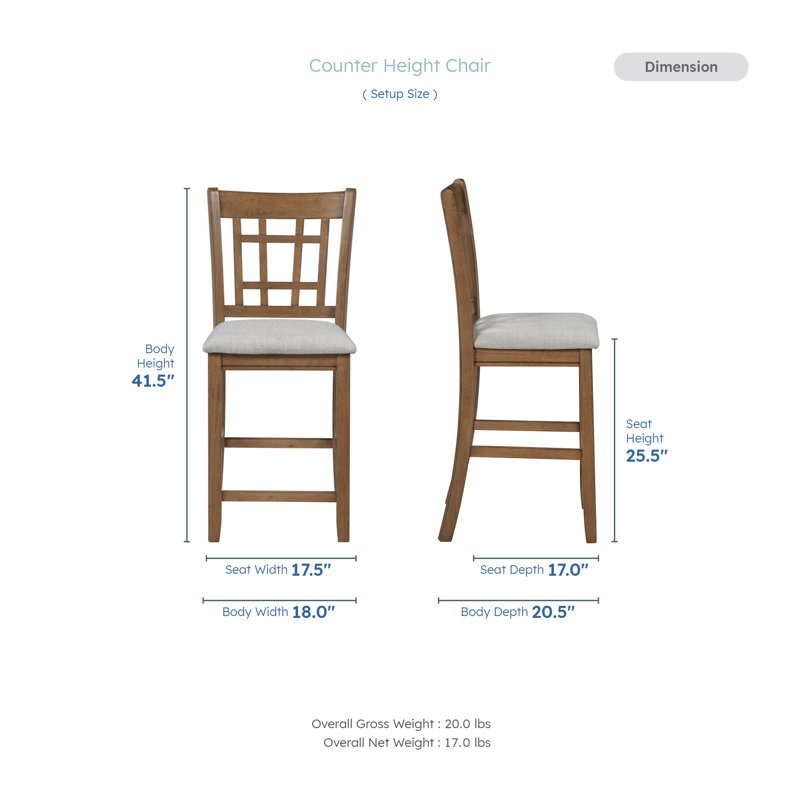 Louroukina 24" Bar Stool, Brown