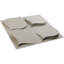 Panneau mural 3D 19,63 "x 19,63" en noir (paquet de 12)-91552264