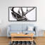 Roe deer plume - 24"x48" Framed canvas