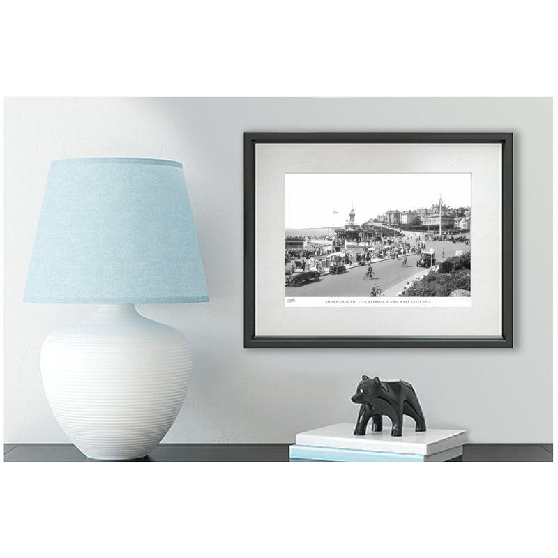 Bournemouth, Pier Approach And West Cliff 1922 by Francis Frith - Single Picture Frame Print, 45cm H x 60cm W x 2.3cm D