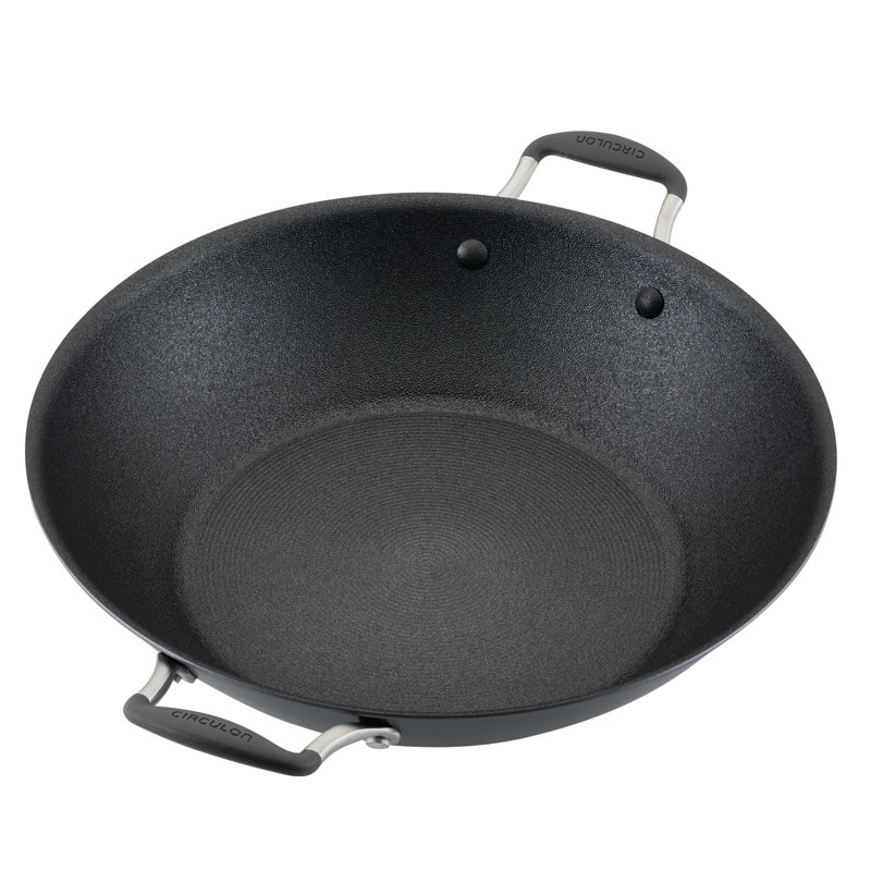 Circulon A1 Series with ScratchDefense Technology Nonstick Induction Wok with Lid, 14 Inch, Graphite