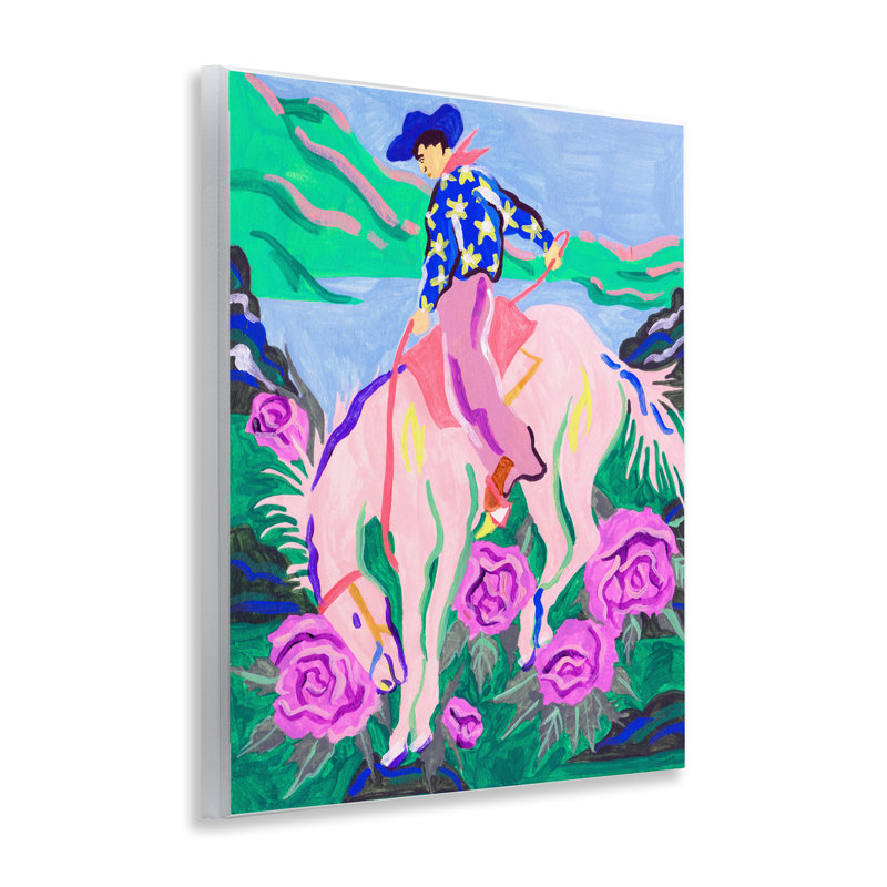 «Bright Cowboy & Blooms», art mural par Tim Ottoole