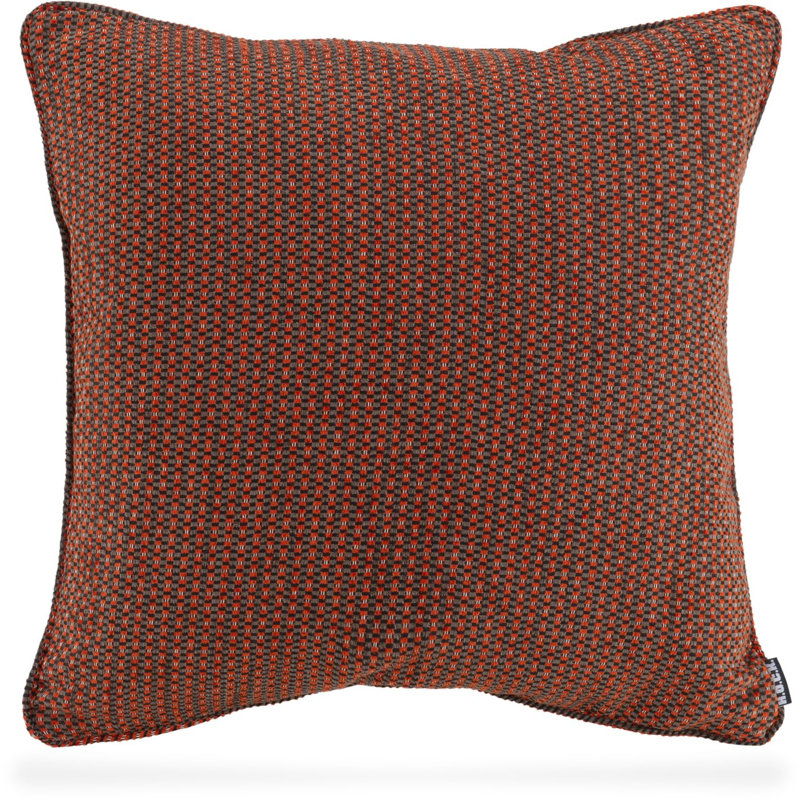 Frozen Love Striped Square Cushion, Orange/Brown