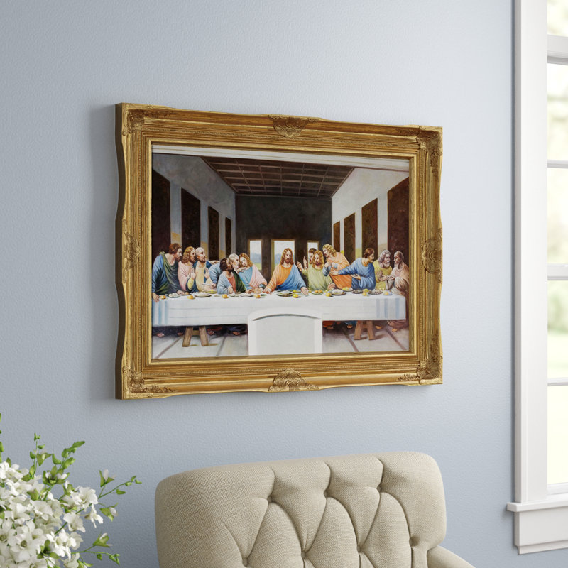 «The Last Supper» par Leonardo Da Vinci - Peinture sur toile encadrée