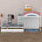 Full Bunk Bed With Storage, Wooden Bunk Bed With Storage Drawers & Wardrobe, Safety Ladder & Upholstered Guardrails-872935406