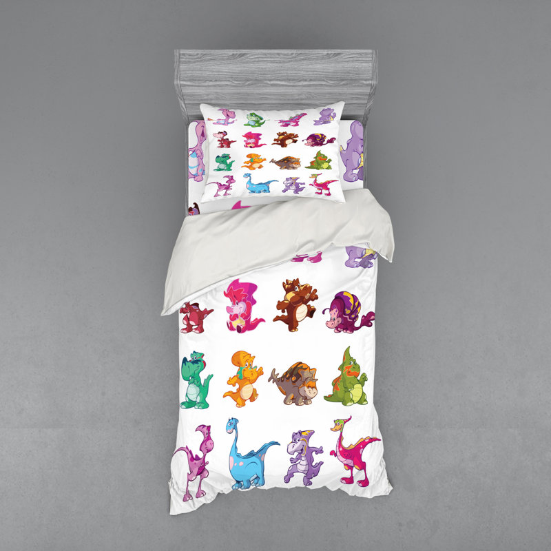 Ensemble de housse de couette jurassique, Housse de couette simple + 6 pièces supplémentai
